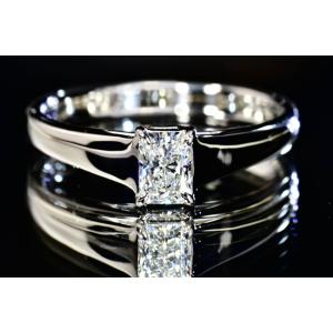 【鑑定済】エメラルドカット プラチナリング ダイヤモンド エメラルドカット ダイヤモンドリング プラチナ【GIA鑑定書 刻印つき