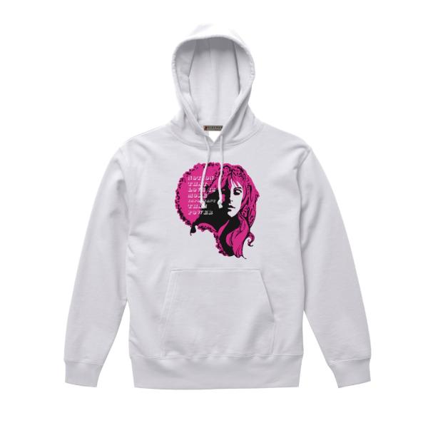 女性の横顔イラスト ニュートラルデザインパーカー