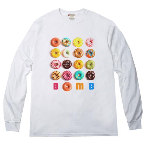 ロングＴシャツ カラフルなドーナツが並んだ超POPデザイン