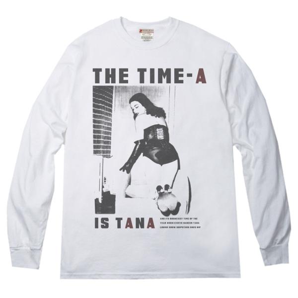 ロングＴシャツ セクシーなフォトにバランスよく配置されたタイポデザイン