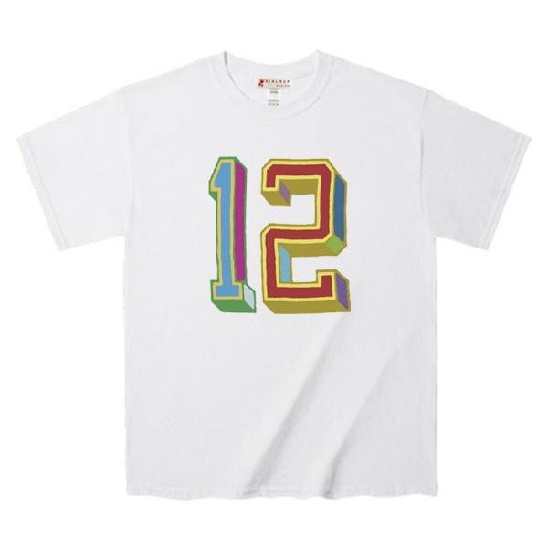 Ｔシャツ クレイジーカラーの手書き 12ナンバリングTee
