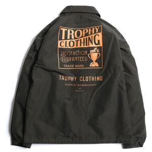 TROPHY CLOTHING トロフィークロージング BOXLOGO WARM UP JACKET ブラック コーチジャケット｜dialog-ca