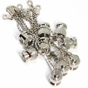 wuernine 10個セット BNCメス同軸コネクタ用ダストキャップ終端器 紛失防止 ハンディ無線機ラジオアンテナコネ