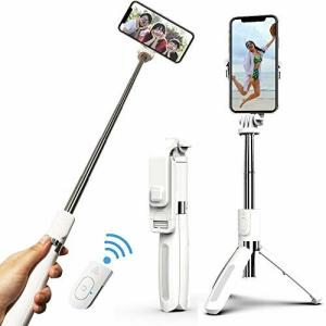 CBGGQ 2020年 最大100CM 自撮り棒 Bluetooth リモコン遠隔操作 三脚一脚兼用 iPhone/Android/GoProなどに取り付け可能 七段