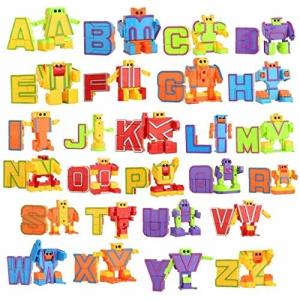 変形 アルファベット トランスフォーマーロボット 英語 学習 玩具 パズル 26セット 子供 早期知力開発 誕生日