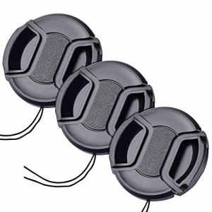 58mm レンズキャップ インナー式ワンタッチレンズキャップ 脱落防止フック付き 3個セット