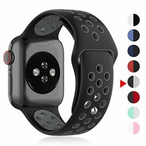 ZENGYQI コンパチブル Apple Watch バンド 38mm 42mm 40mm 44mm,ソフトシリコンバンド 通気性 スポーツシリコンストラッ