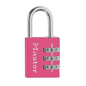 Master Lock  ナンバー可変式南京錠 3桁 630JADPNK ピンク 本体幅32mm シャックル径高さ25mm