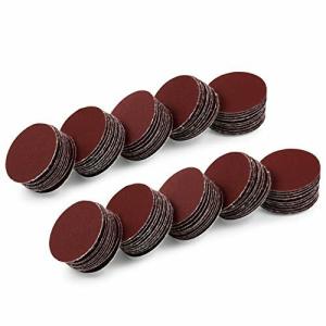 SPEEDWOX 木工用サンドペーパー マジック式サンディングペーパー #400 100枚 25mm 丸型 木工用 穴なし 紙やすり サ