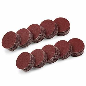 SPEEDWOX マジック式サンドペーパー サンディングペーパー #120 100枚 25mm 丸型 木工用 穴なし 紙やすり サンディ