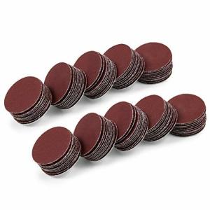 SPEEDWOX 木工用サンドペーパー マジック式サンディングペーパー #600 100枚 25mm 丸型 木工用 穴なし 紙やすり サ