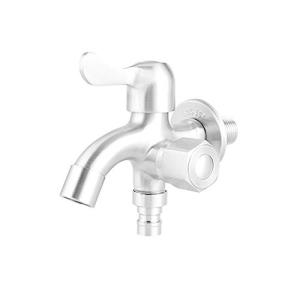 洗濯機用水栓 水道 蛇口 2口 横水栓 双口 SUS304ステンレス 蛇口 ワンハンドル 万能混合水栓 浴室ベランダガー