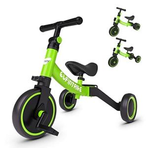 besrey 5 IN 1 三輪車 バランスカー 子供用自転車 キッズバイク コンパクト 折畳 変身バイク軽量 高さ調整可能 ペ