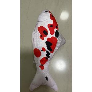 Aurako 猫 おもちゃ 電動 ペットおもちゃ魚 猫用 ぬいぐるみ シミュレー魚 電動魚USB充電式 噛む動ける魚 取り外
