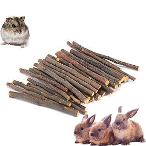 MUYYIKA りんごの木 かじり木 小動物 おやつ 噛むおもちゃ 極細枝 中枝 天然 無添加 無着色 ハムスター モルモッ