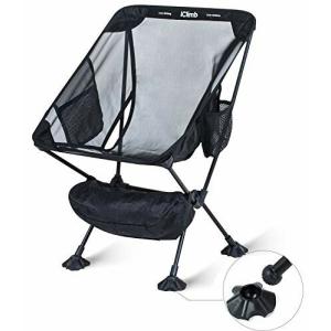 iClimb アウトドア 椅子 チェア オール-メッシュ ナイロンメッシュ通気 超軽量 コンパクトビッグフート沈下防