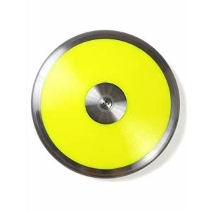 陸上競技 円盤投げ 男子 女子 1kg 1.5kg 1.75kg 2kg 練習用 ナイロン製 (イエロー, 2kg)
