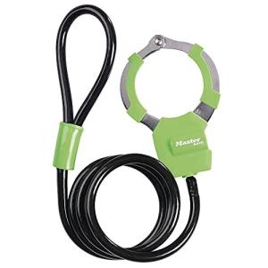 Master Lock (マスターロック) 手錠型ケーブルロック 8275JADPROGRN グリーン ケーブル径8mm 長さ1m