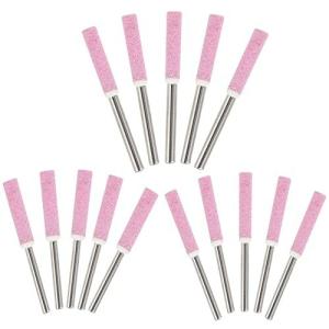 KEWAYO15本セット 研削用ドリルビット ダイヤモンド砥石 円筒形 チェーンソー研削ヘッド研磨ビット シャンク3mm