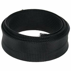 Othmro 編組スリーブ 長さ3m 幅40mm 黒 1個入り 編組チューブ PET ポリエチレン ROHS認証 拡張可能 プロテクター ポ