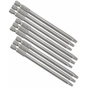 Wolfride 四角ビット 100mm長 精密ドライバービット インパクト ドライバービット ねじ締め9本入り