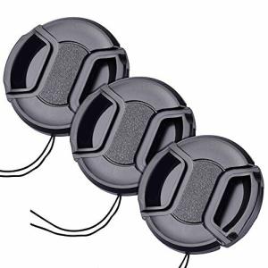 46mm レンズキャップ 3個セット インナー式ワンタッチレンズキャップ 脱落防止フック付き