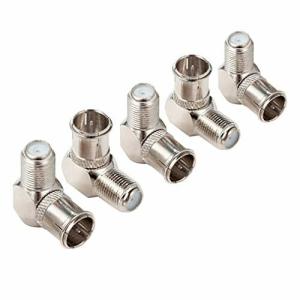 wuernine 5個セット L字型 F型メス-F型オス コネクタアダプタ スペース取らない 混合器/分配器/ブースターなど対