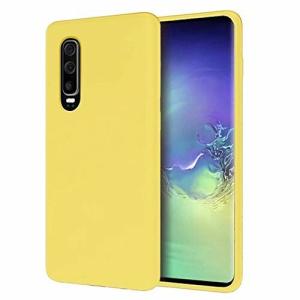 Huawei P30ケースFHXD柔軟TPU液体シリコン保護ケース擦り傷防止耐衝撃指紋防止ケース