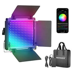 Neewer 660 RGB LEDライト APP制御付き 660 SMD LEDs CRI 97+/3200K-5600K/明るさ0-100％/0-360調整可能な色/9該当シーン LCDスクリ