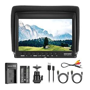 Neewer F100 7inch 1280x800 IPSスクリーンカメラフィールドモニターキット 2600mAh充電式リチウムイオンバッテリーパ
