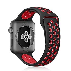 ZENGYQI コンパチブル Apple Watch バンド 38mm 42mm 40mm 44mm,ソフトシリコンバンド 通気性 スポーツシリコンストラッ