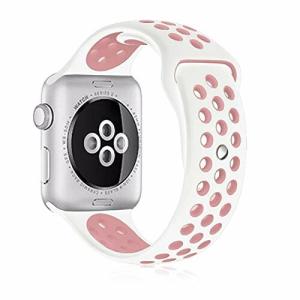 ZENGYQI コンパチブル Apple Watch バンド 38mm 42mm 40mm 44mm,ソフトシリコンバンド 通気性 スポーツシリコンストラッ