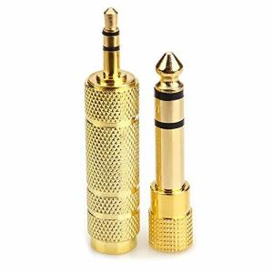 NANYI6.35mm 3.5mm 変換アダプタステレオミニプラグ-ステレオ標準プラグ