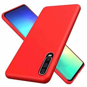 Huawei P30ケースFHXD柔軟TPU液体シリコン保護ケース擦り傷防止耐衝撃指紋防止ケース
