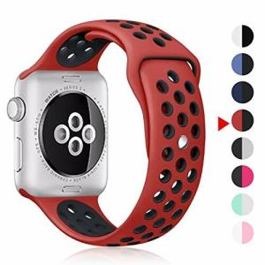 ZENGYQI コンパチブル Apple Watch バンド 38mm 42mm 40mm 44mm,ソフトシリコンバンド 通気性 スポーツシリコンストラッ