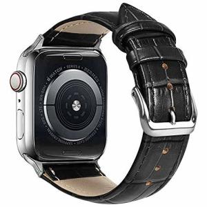 コンパチブル Apple Watch 交換用レザーベルト 41mm/40mm/38mm 45mm/44mm/42mm iWatch Series 7/6/SE/5/4/3/2/1 鰐皮紋様腕時計バン