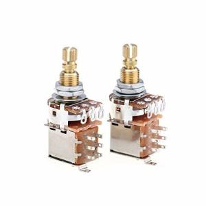 Musiclily Proブラスミリ規格プッシュ プッシュイッチ付きギターポット A250K Aカーブ