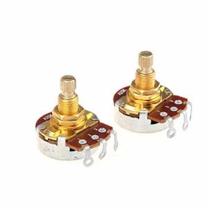 Musiclily Pro ブラススレッド ミリ規格フルサイズスプリットシャフト コントロールギターポット 25k  Aカーブ