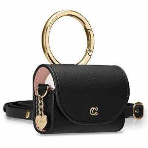 CYRILL by Spigen   シリル Airpods Pro ケース カラビナ付き ストラップ, 吊り革 (ミニバッグクラシック レザー コレク