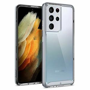 Caseology Galaxy S21 Ultra ケース 背面 クリア 二重構造 バンパー TPU PC 耐衝撃 薄型 GalaxyS21 Ultra カバー スカイフォー