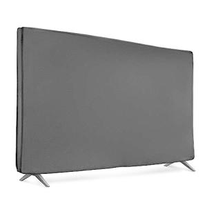 kwmobile 対応: 40" TV 防塵カバー - テレビ 保護カバー TV 画面 ホコリよけ - 黒色