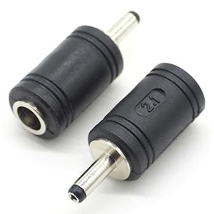 オーディオファン アダプタプラグ変換 2点セット 内径2.1mmメス - 内径1.3mm オス 変換アダプター 台湾製 ブラッ