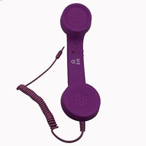 HoneyBB 3.5mm放射線防護携帯ハンドヘルド電話受話器,スマホ 受話器 首に挟める アイフォン アンドロイド レトロ