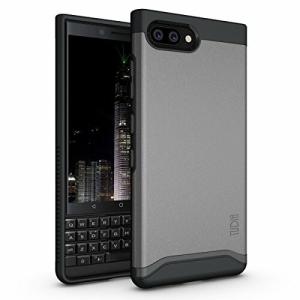 TUDIA BlackBerry KEY2 ケース 米軍MIL規格 2層保護 耐衝撃性超薄型ハードTPU保護ケース BlackBerry KEY2 -メタ