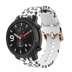 Comtax Compatible with Huami Amazfit Bip/GTR 42mm/ GTS バンド ベルト 20mm 交換用バンド 柔らかいシリコン印刷するバンド