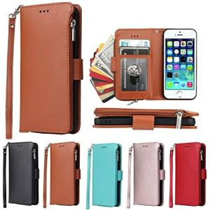Eastwave アイフォン SE 第1世代 ケース iPhoneSEiPhone 5 iPhone 5s 通用 ケース 手帳型 財布型 背面ICカード コイ