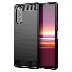 UNEED sony xperia 5エクスぺリア5 用の スマホケース so-01msov41用の ケース カバー ケース 炭素繊維カバー
