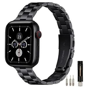 HKTM コンパチブル apple watch バンド 細い帯ステンレス製 アップルウォッチ ベルト調整工具 バンド コンパチブ