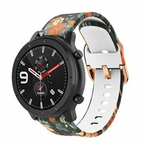 Comtax Compatible with Huami Amazfit Bip/GTR 42mm/ GTS バンド ベルト 20mm 交換用バンド 柔らかいシリコン印刷するバンド