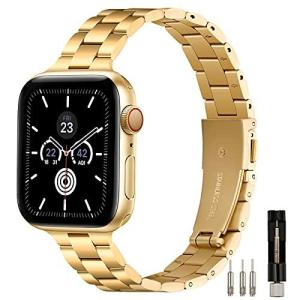 HKTM コンパチブル apple watch バンド 細い帯ステンレス製 アップルウォッチ ベルト調整工具 バンド コンパチブ